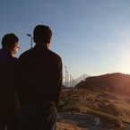 富士山を眺めるサムソン＆しゃぶさん