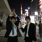 東京タワーと一緒に撮影