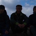 頂上で記念撮影