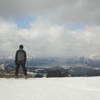 大自然を望む小西さん