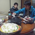 油を塗り焼き肉待ち