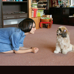 ココちゃんと目を合わす横浜さん